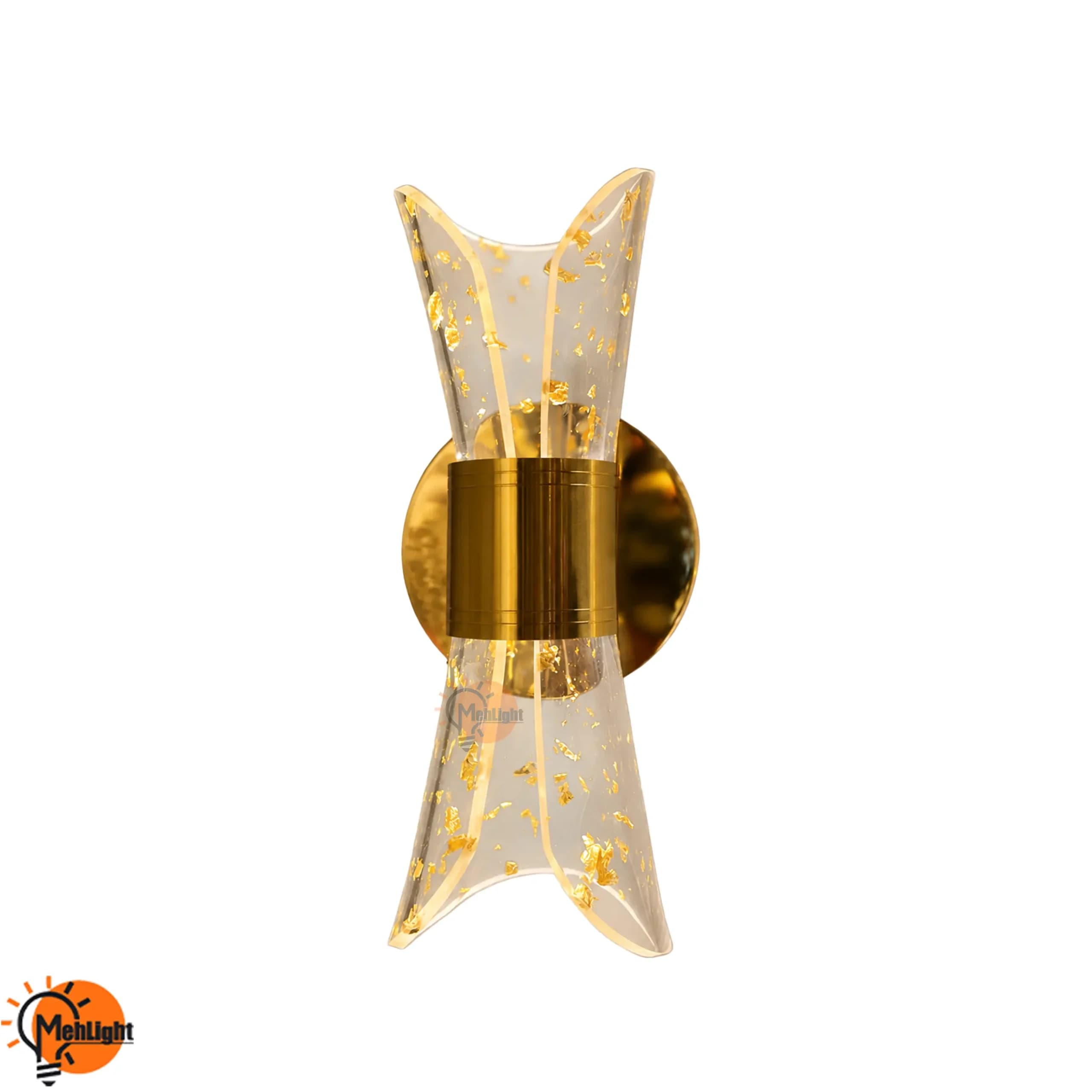 چراغ دیواری سه حالته ساعت شنی طلاکوب کد 96c — تصویر ۴