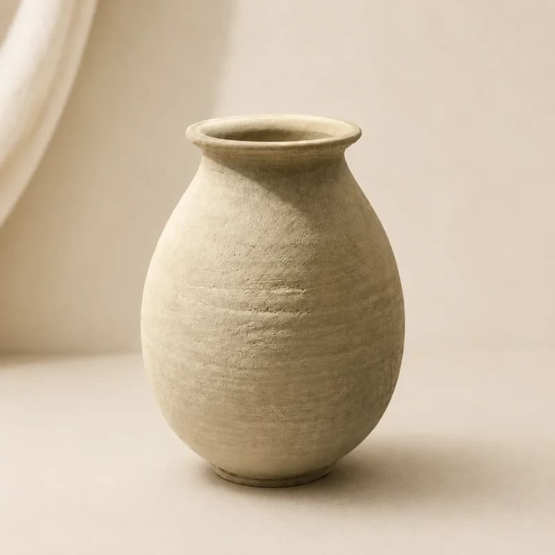 گلدان دکوری سفالی کنار سالنی — تصویر ۹