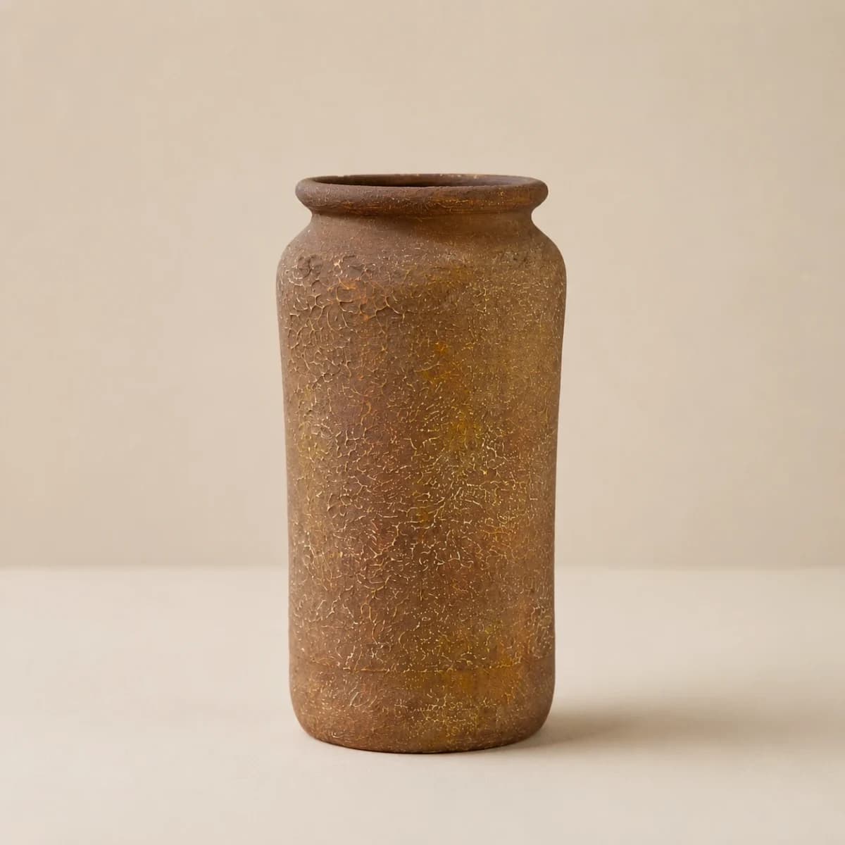 گلدان دکوری سفالی پتینه