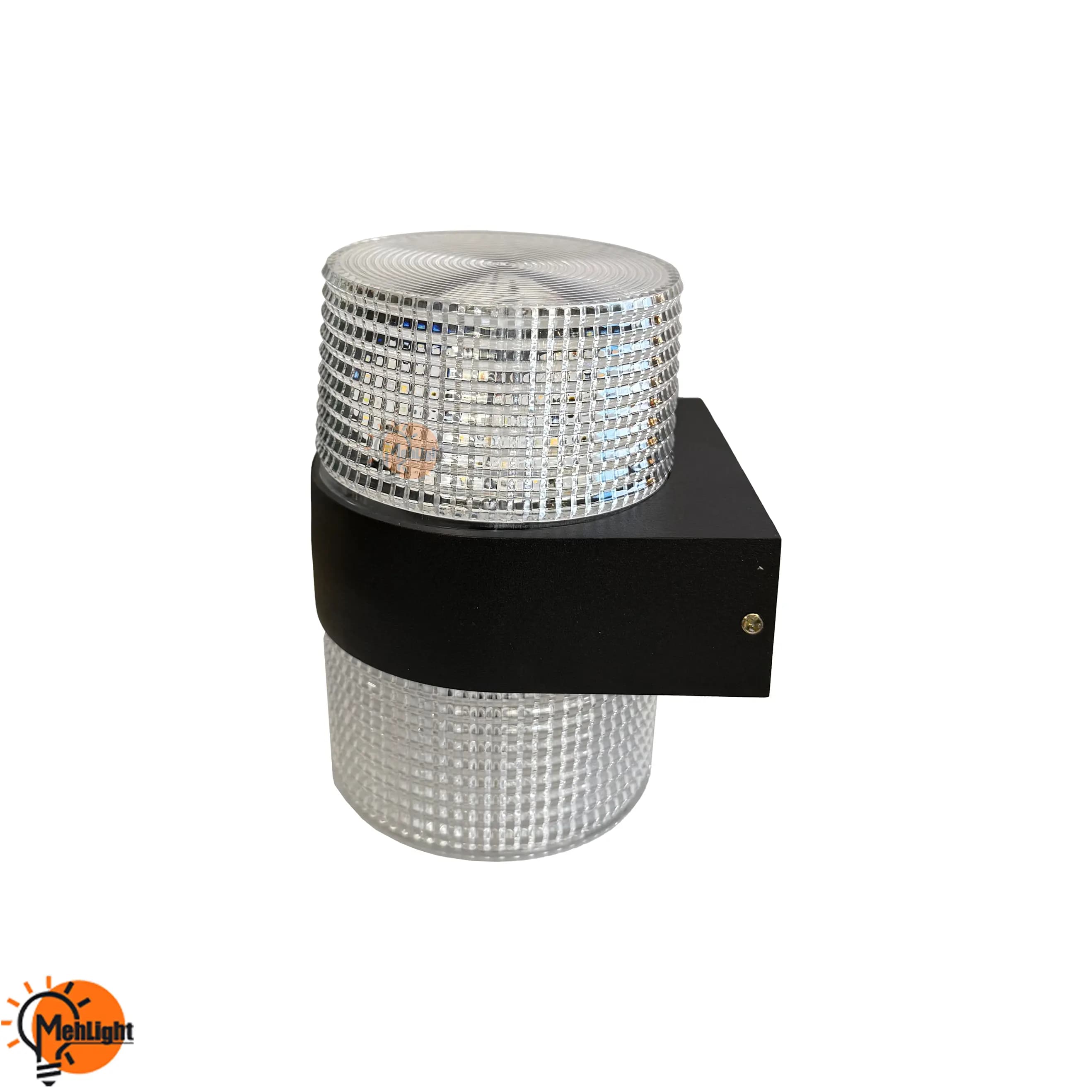 چراغ دکوراتیو دو طرفه گلس گرد 10 وات — تصویر ۲
