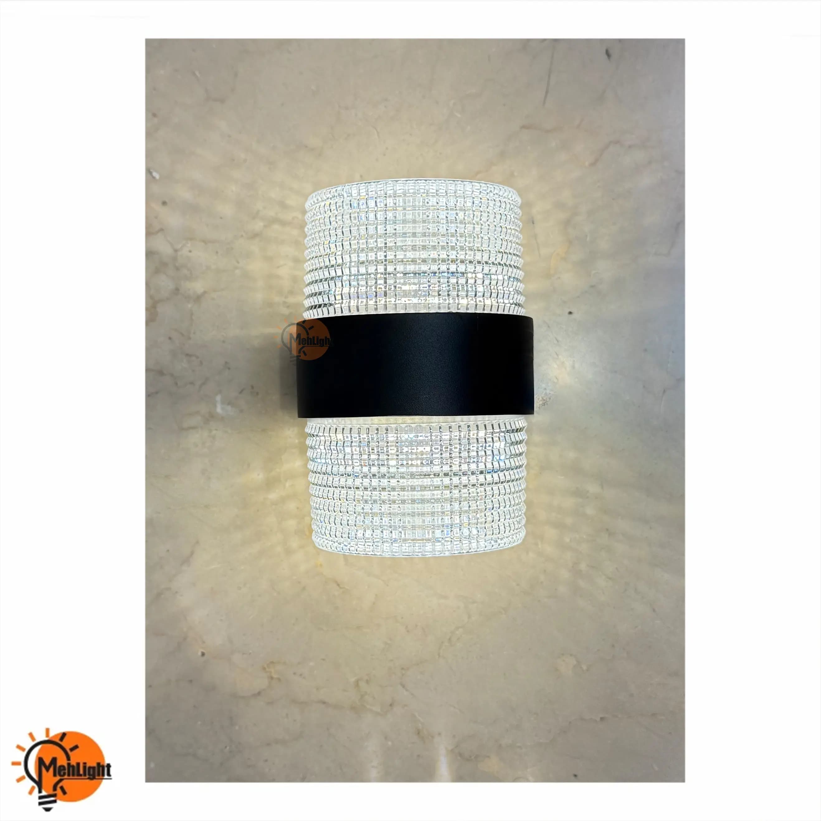 چراغ دکوراتیو دو طرفه گلس گرد 10 وات — تصویر ۳