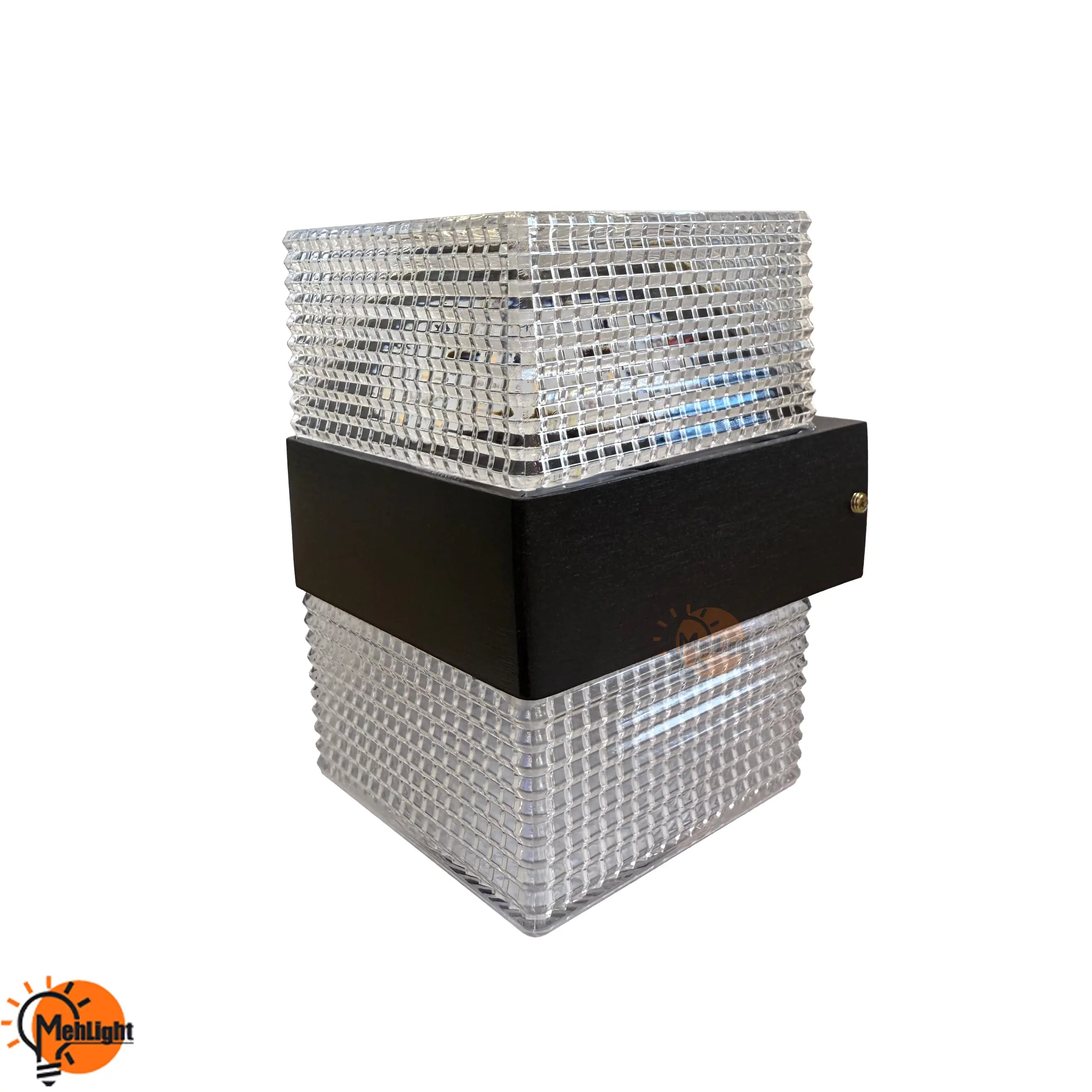 چراغ دکوراتیو دو طرفه گلس مربع 10 وات — تصویر ۳