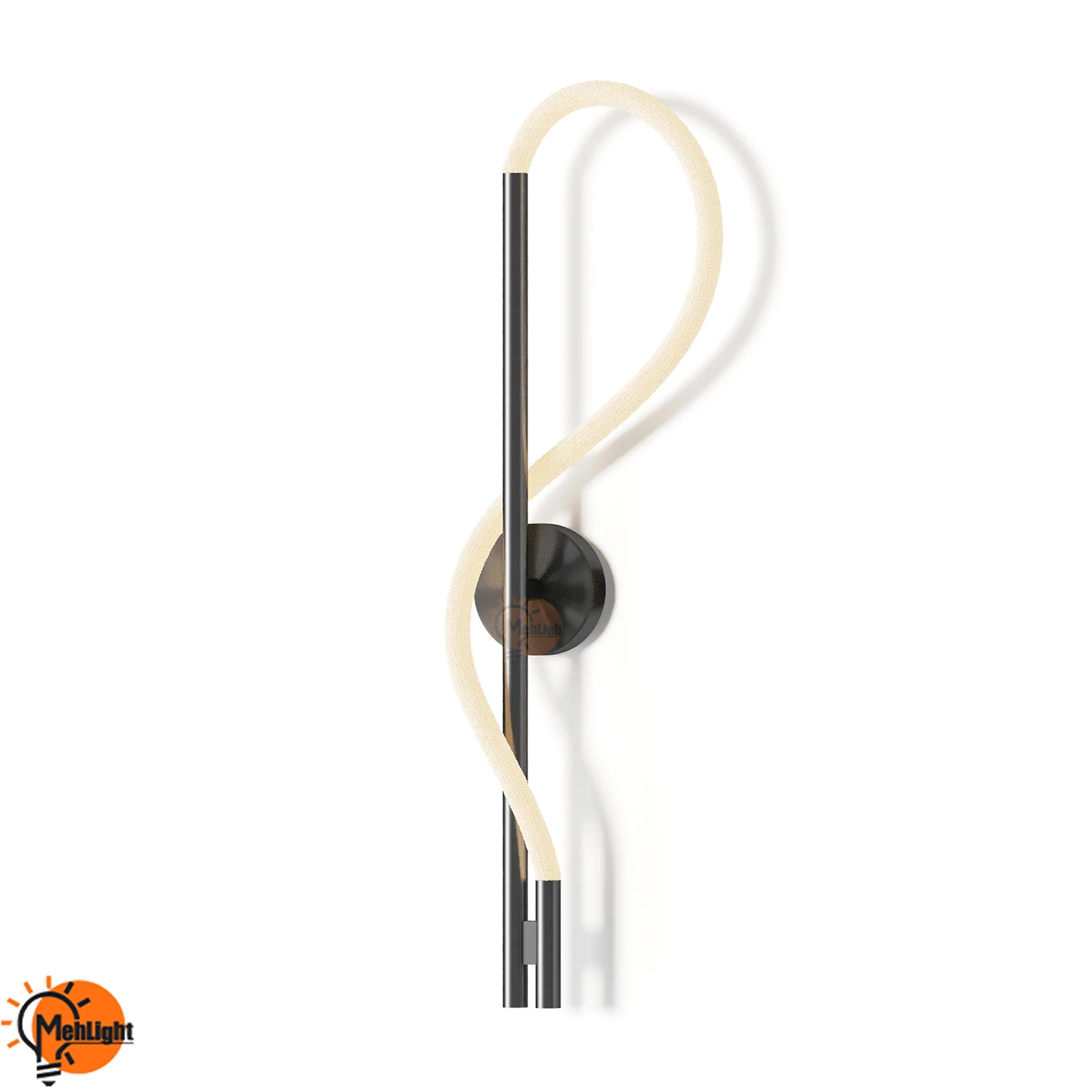 چراغ دیواری مارپیچ سیلیکونی کد 128BK