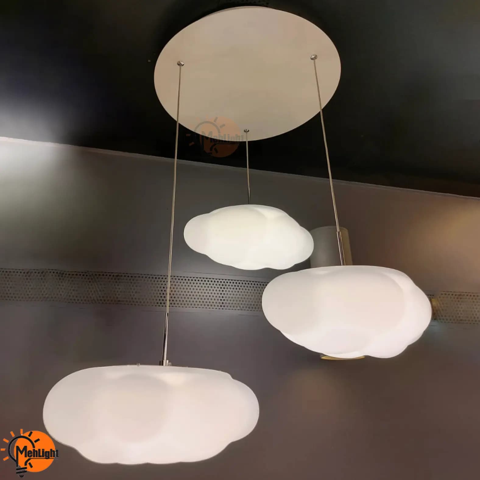 لوستر LED مدل ابری 3 طبقه — تصویر ۷
