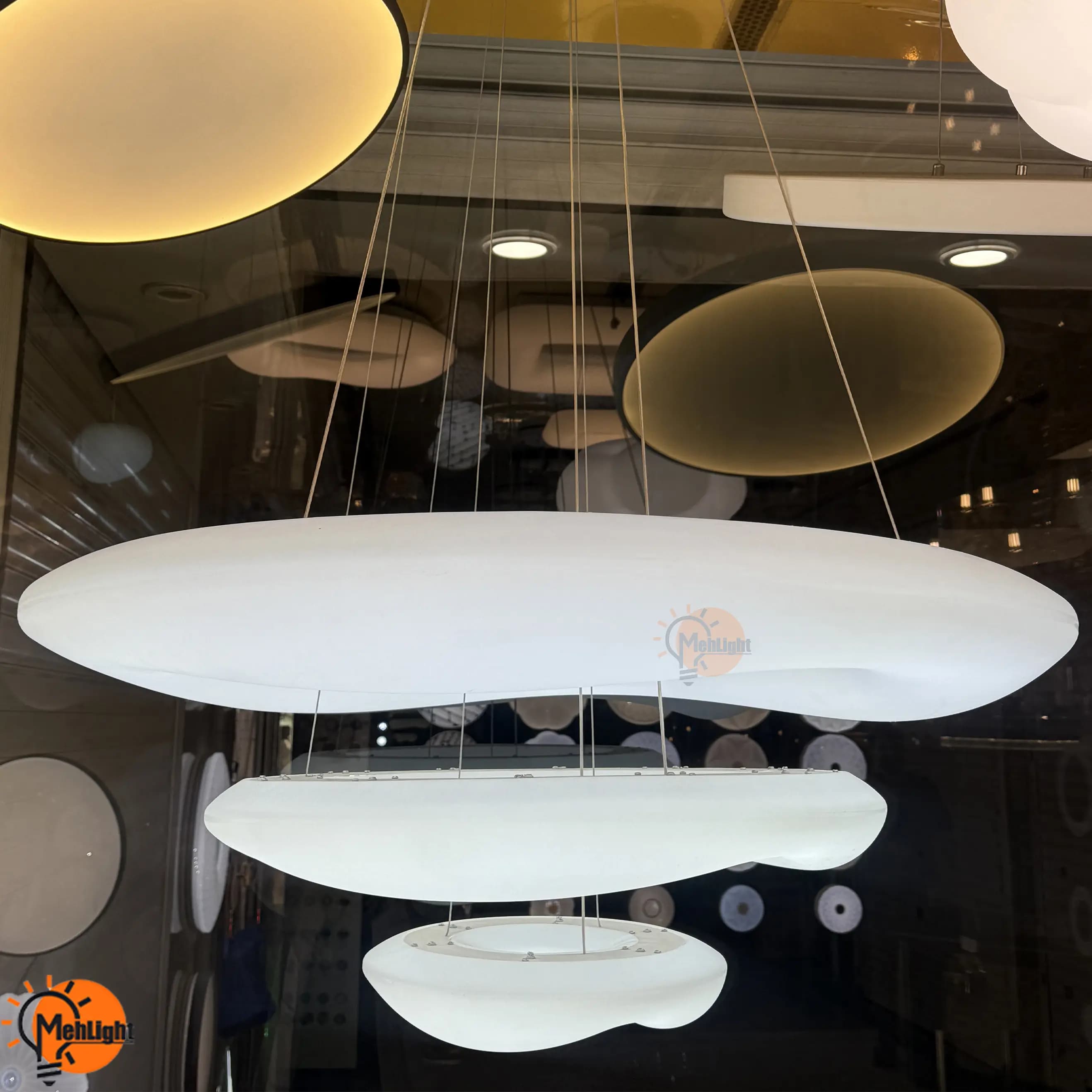 لوستر LED مدل دوناتی سه طبقه کد 539 — تصویر ۶