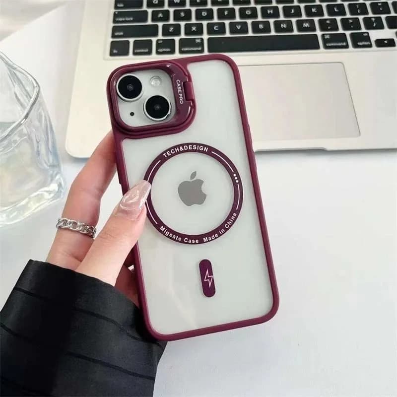 قاب شفاف گوشی موبایل HONOR X8B مگ سیو با قابلیت لنز استندی — تصویر ۵