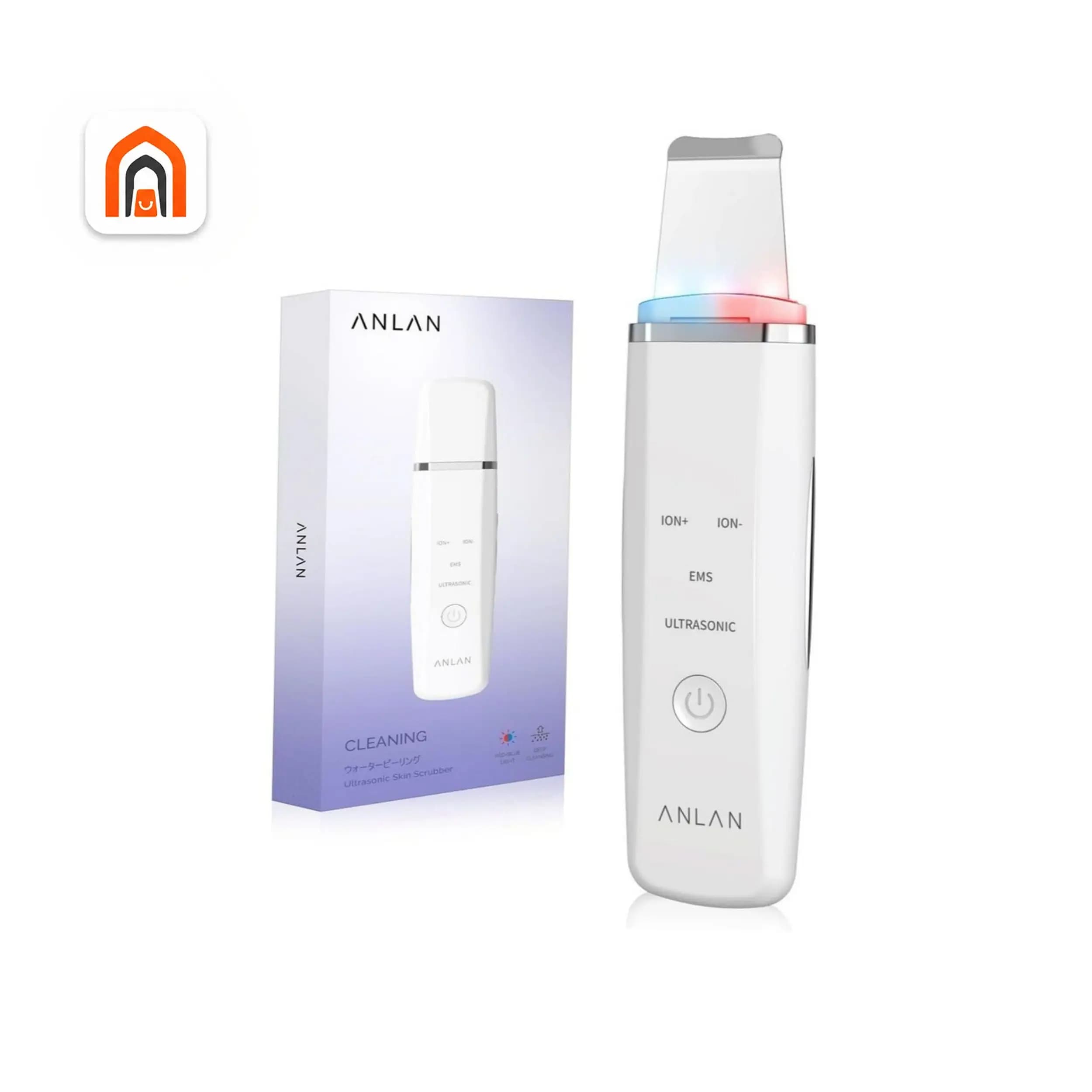 اتوی صورت اسکرابر پوست اولتراسونیک ANLAN مدل JD-CP001 با EMS و نور LED