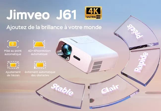 ویدئو پروژکتور Jimveo J61 با فوکوس خودکار و Full HD — تصویر ۵