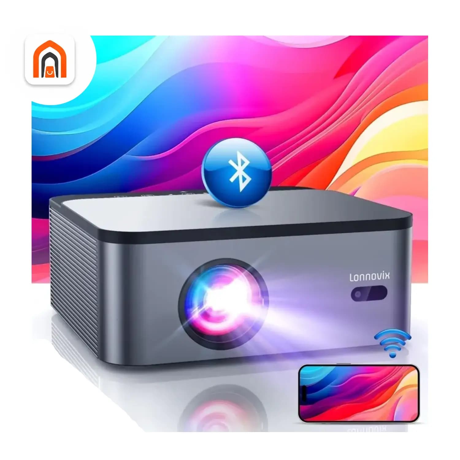 ویدئو پروژکتور Lonnovix مدل L8 با کیفیت تصویر 4K HDR10