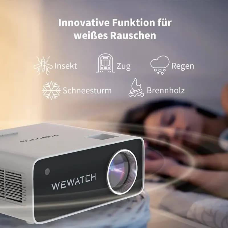 ویدئو پروژکتور برند WEWATCHمدل V51 PRO اندرویدی Full HD 1080p با وای‌فای 5G — تصویر ۱۰