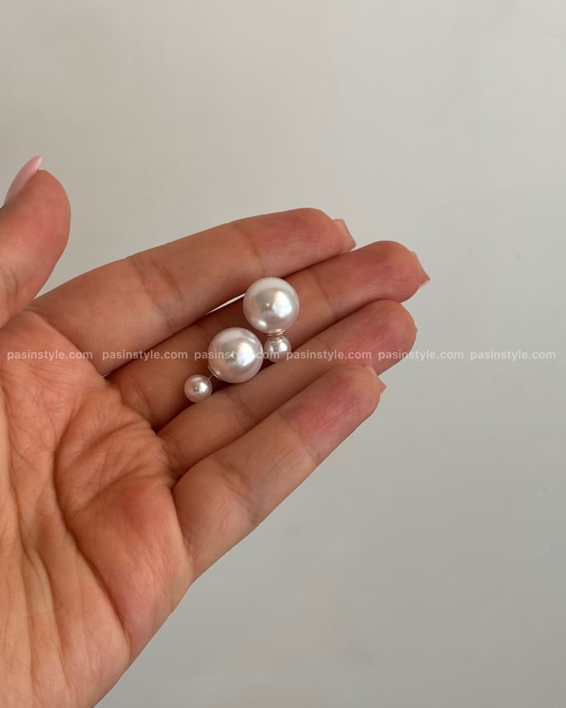گوشواره سه حالته دیور مرواریدی کد۰۰۱۳۲ — تصویر ۷