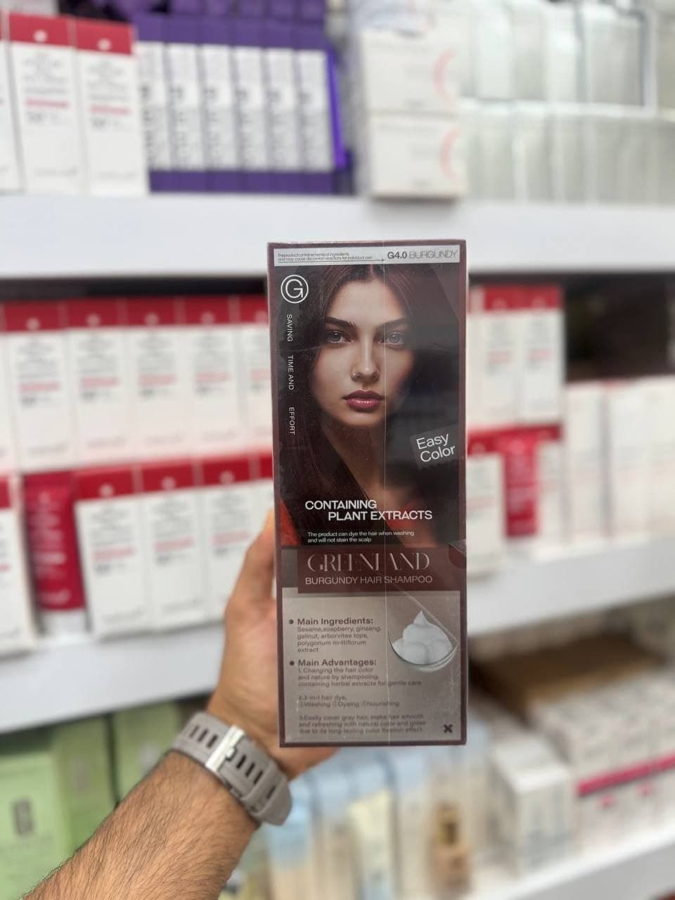 شامپو رنگ موی قهوه ای پر رنگ گیاهی گرین‌لند (Greenland) بریتانیا — تصویر ۲