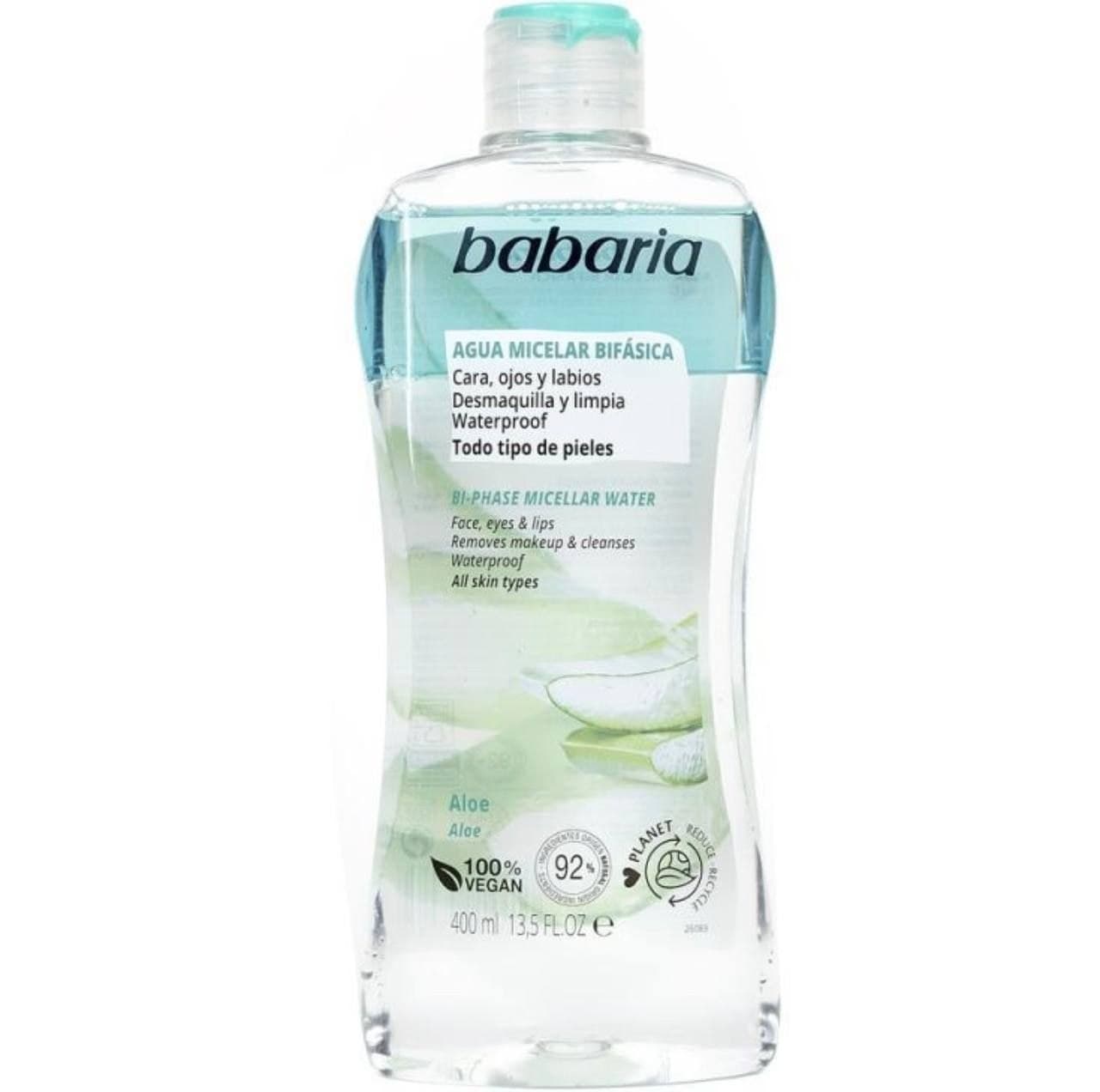 میسلارواتر دوفاز باباریا مدل aloe حجم 400 میلی لیتر — تصویر ۲