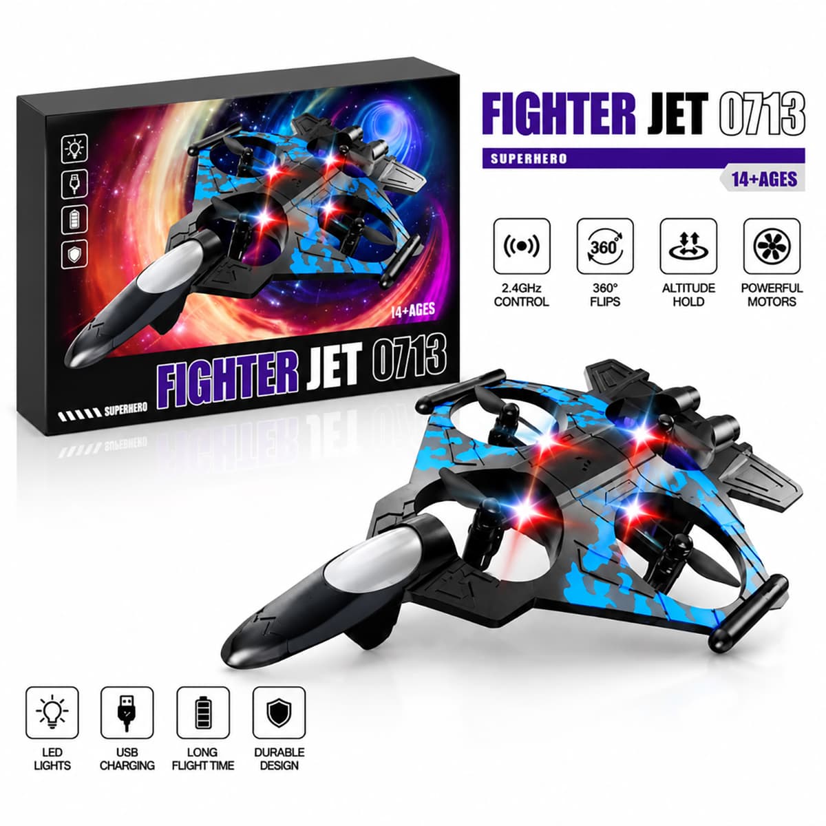 کوادکوپتر طرح جت جنگنده مدل FIGHTER JETکد DK5 قسطی — تصویر ۷