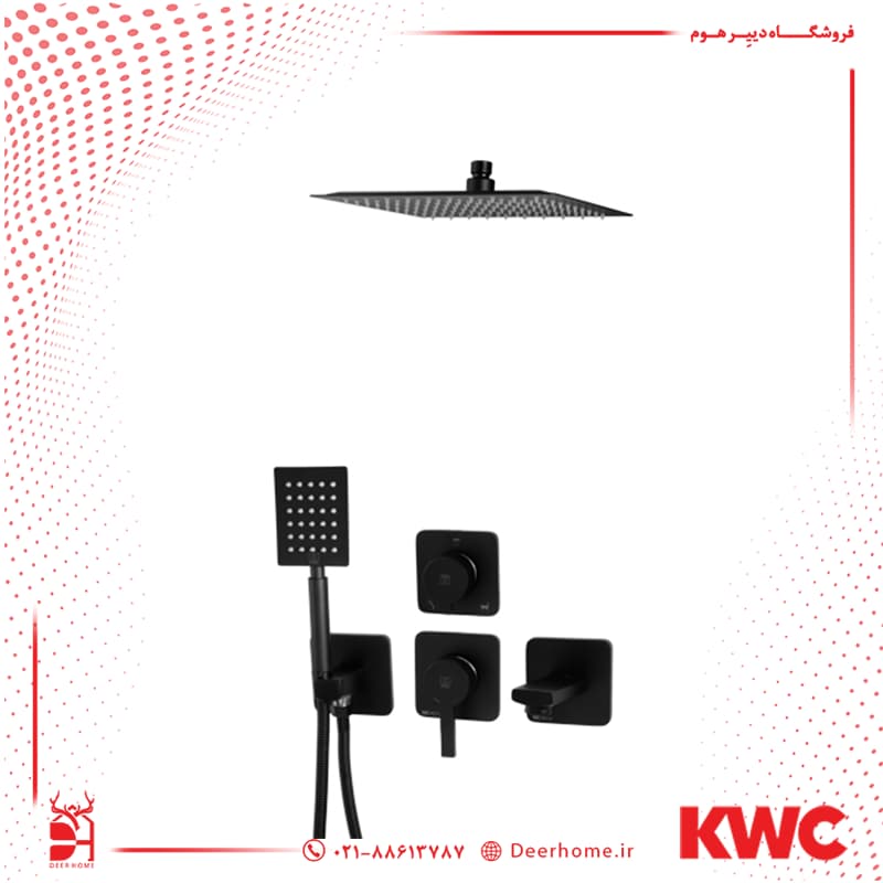 شیر حمام توکار KWC مدل متیس تیپ 4 یونیورسال — تصویر ۶