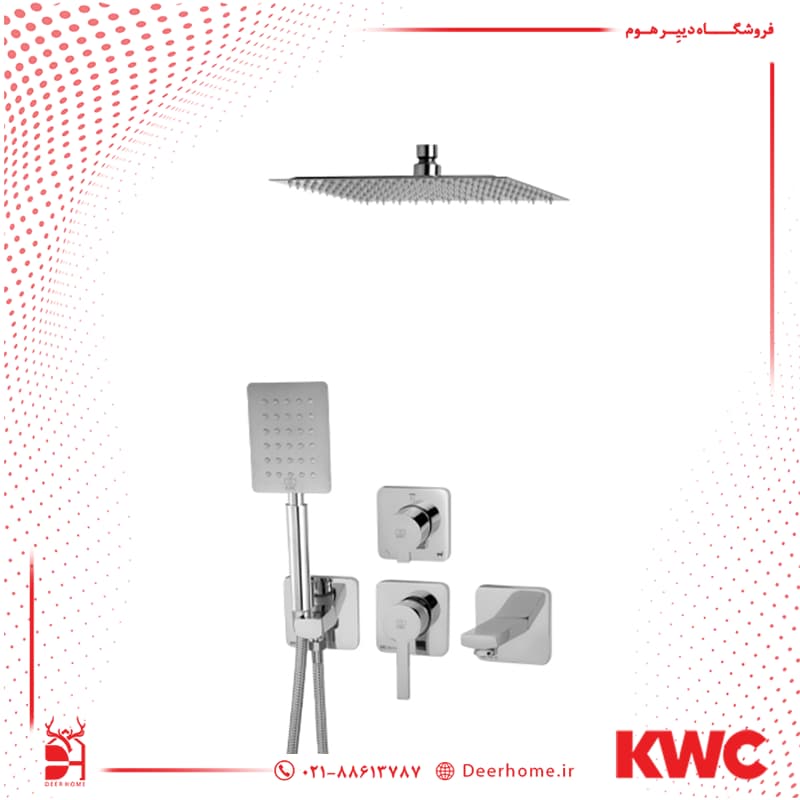 شیر حمام توکار KWC مدل متیس تیپ 4 یونیورسال