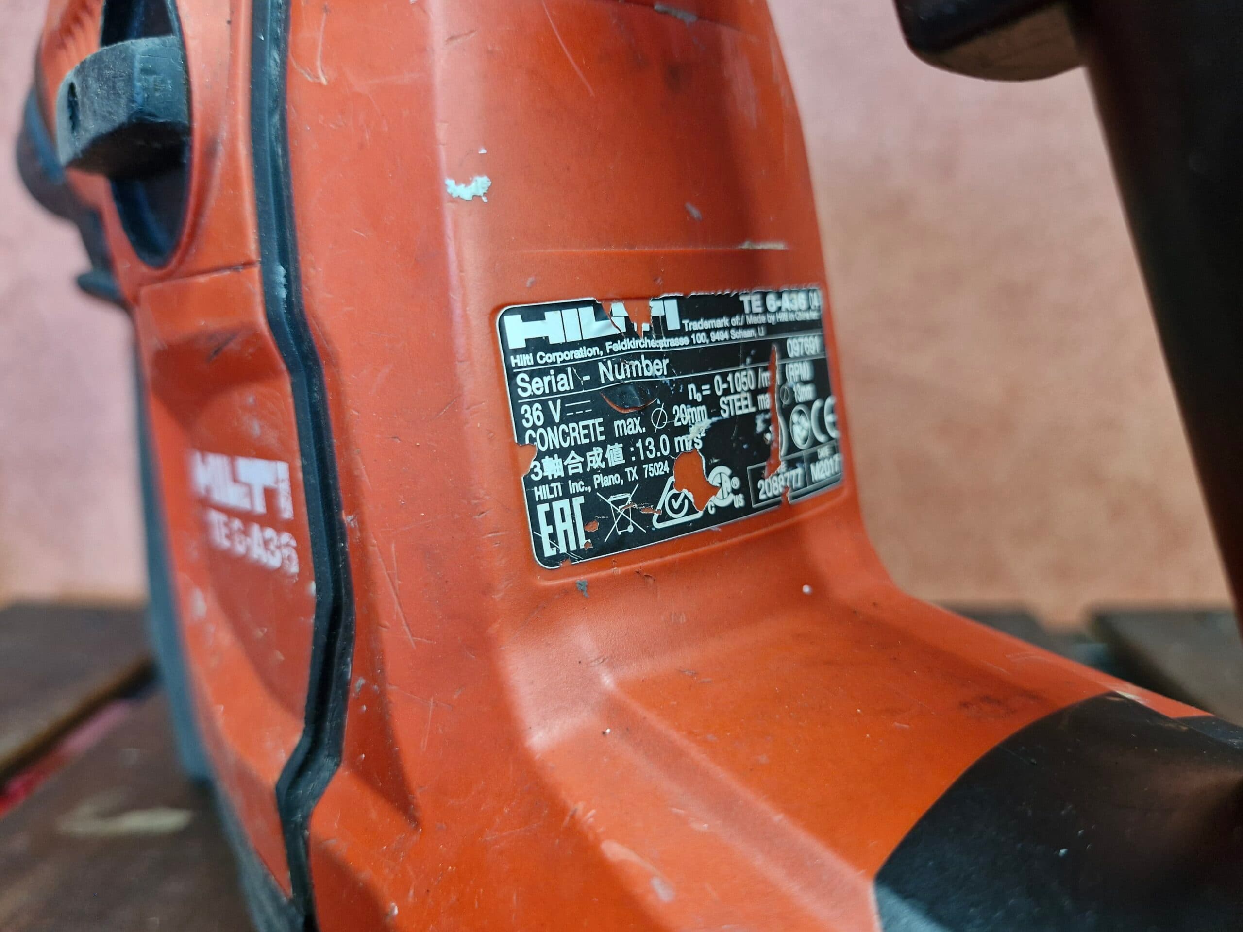 دریل بتن کن 4 کاره هیلتی مدل Hilti TE 6-A36 استوک — تصویر ۷