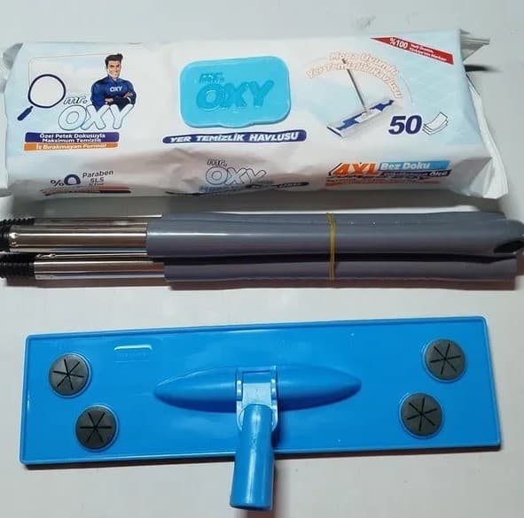 ست تی دسته دار و دستمال مرطوب تی مستر اوکسی Mr.Oxy — تصویر ۶