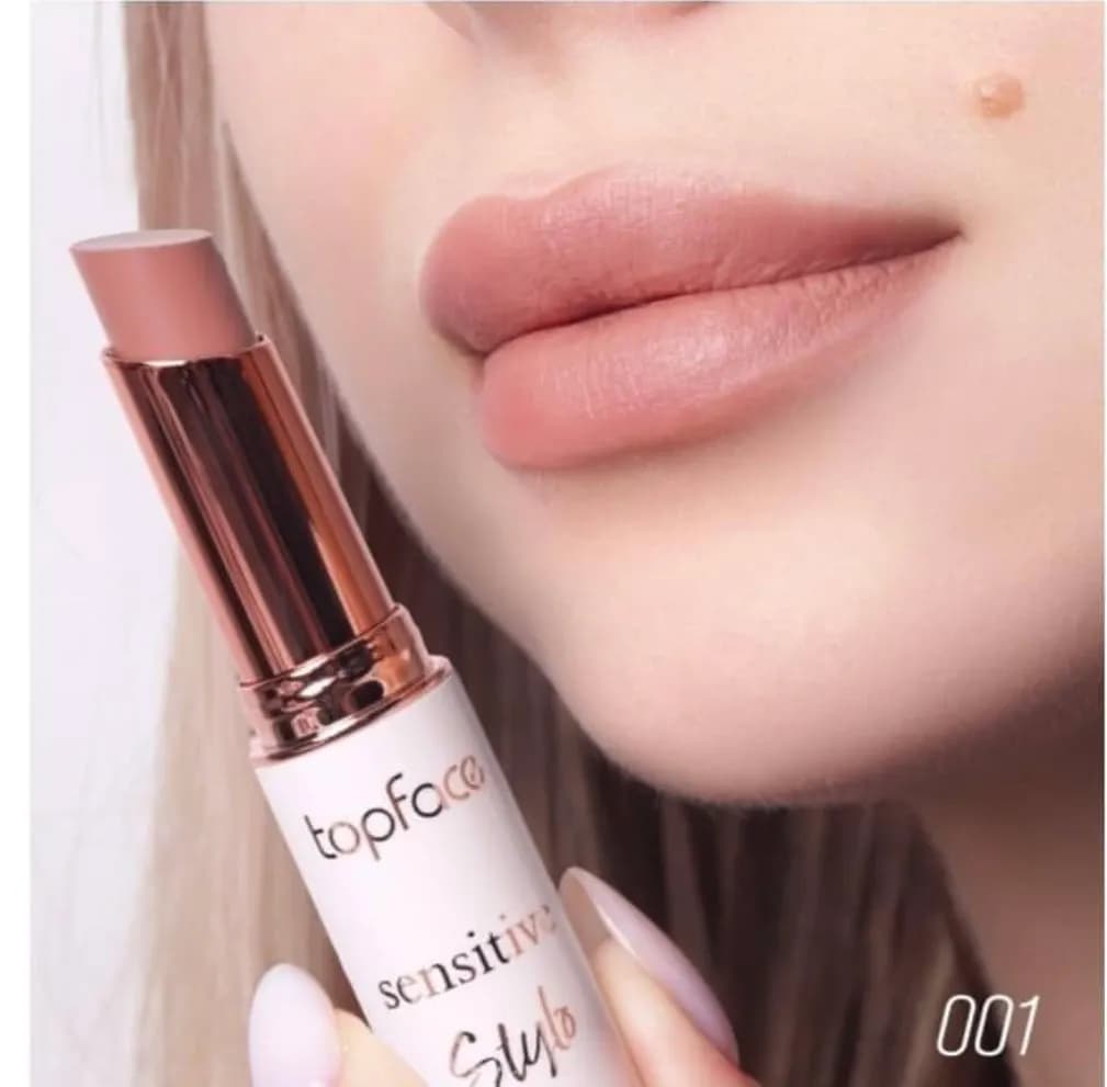 رژ لب جامد وگان تاپ فیس (ارگانیک) مدل Sensitive Stylo شماره 001 — تصویر ۲