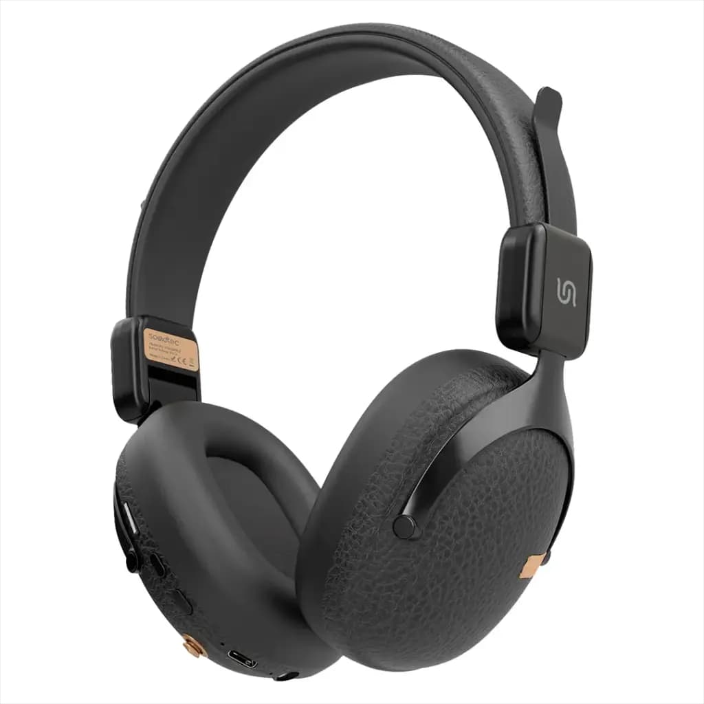 هدفون Porodo Onyx Sonic | Soundtec Onyx Sonic بلوتوثی + TF کارت + طراحی جمع شونده