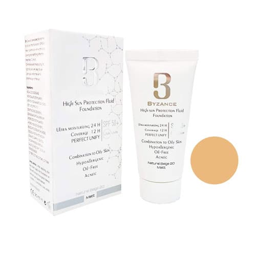 فلوئید ضد آفتاب رنگی SPF50 بیزانس (Byzance) با شماره 20 (بژ طبیعی) — تصویر ۲