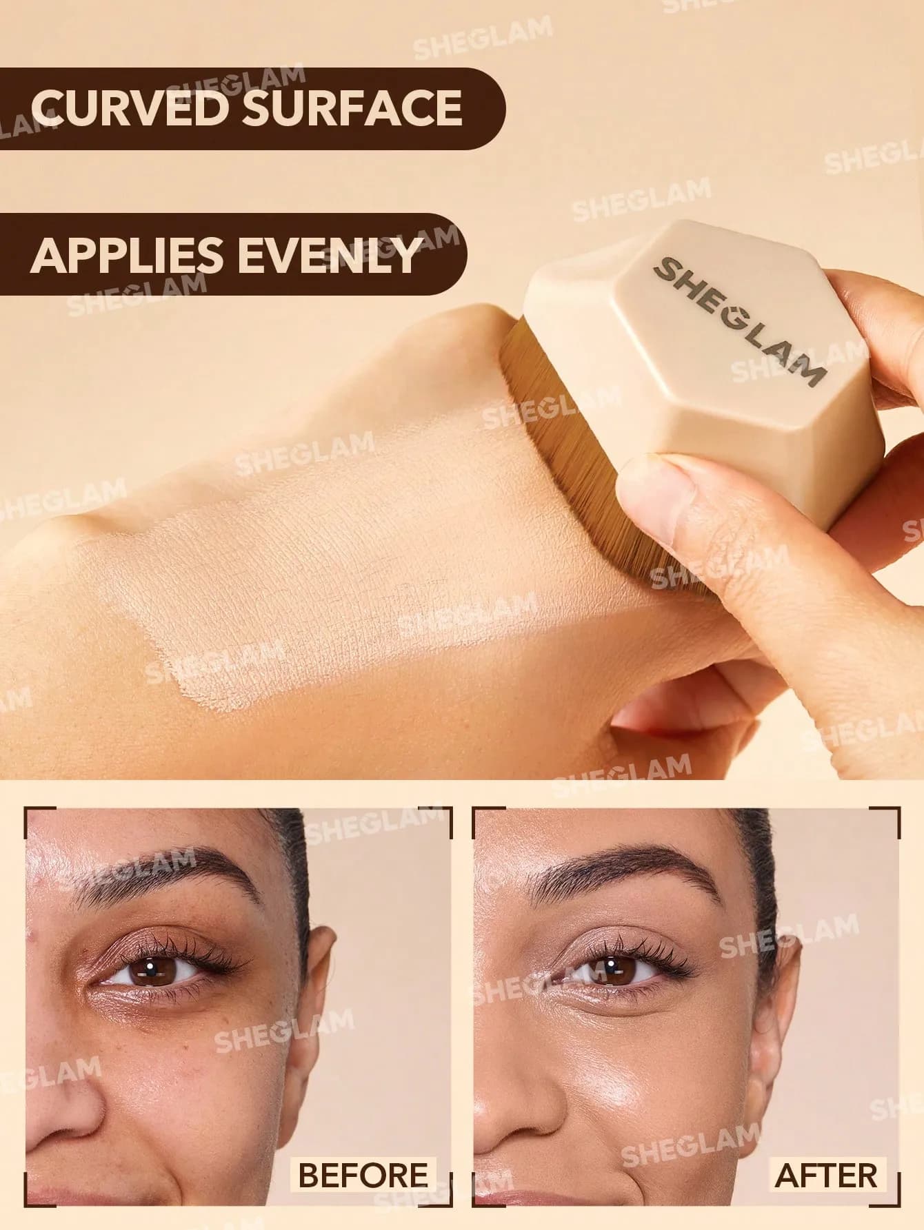 براش کرمپودر شیگلم مدل Skin magnet — تصویر ۷
