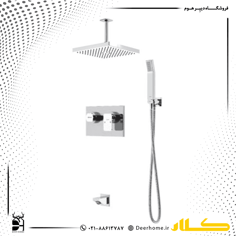 شیر حمام توکار کلار مدل نیوفلت