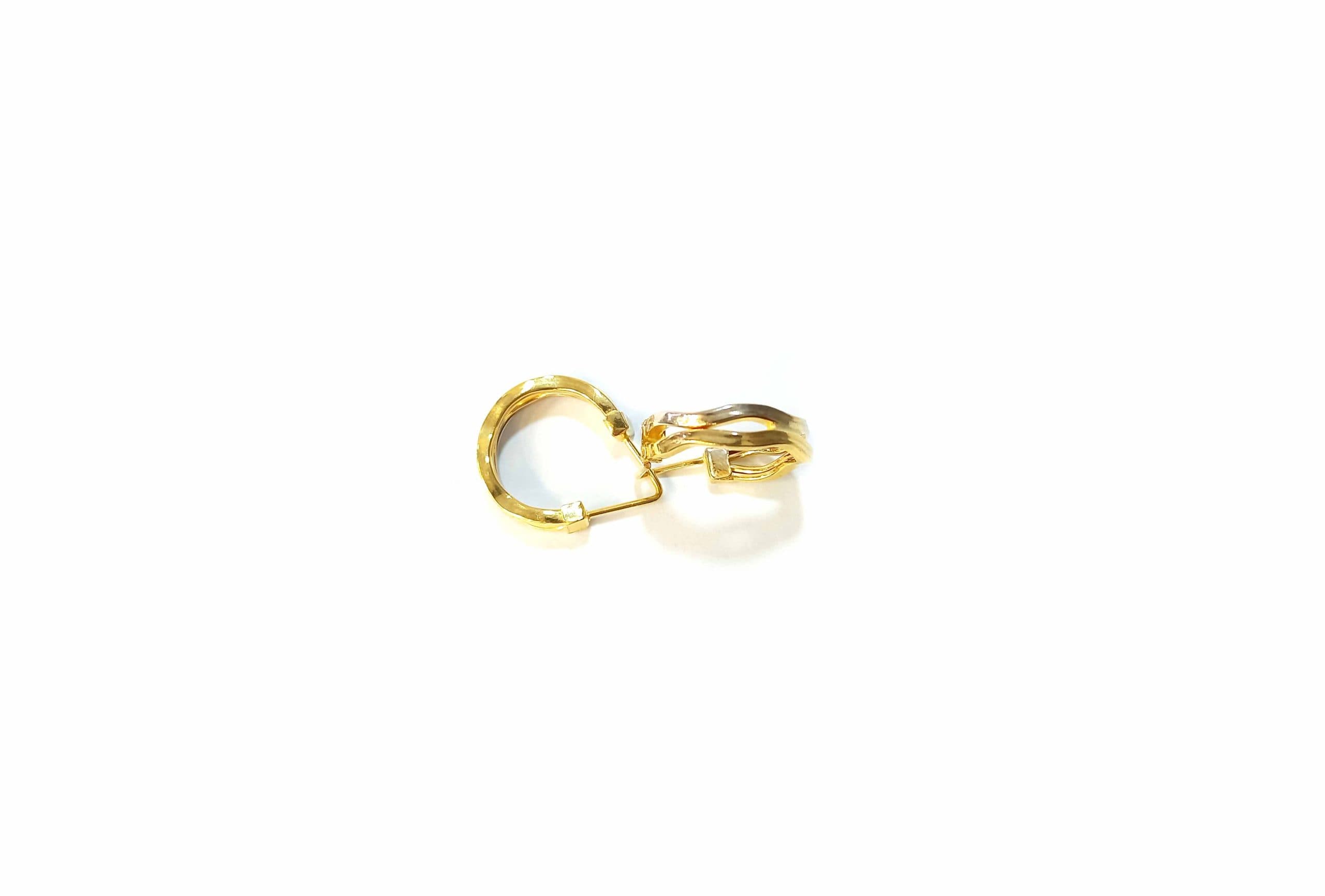 گوشواره طلای 18 عیار حلقه ای مدل 003 — تصویر ۴
