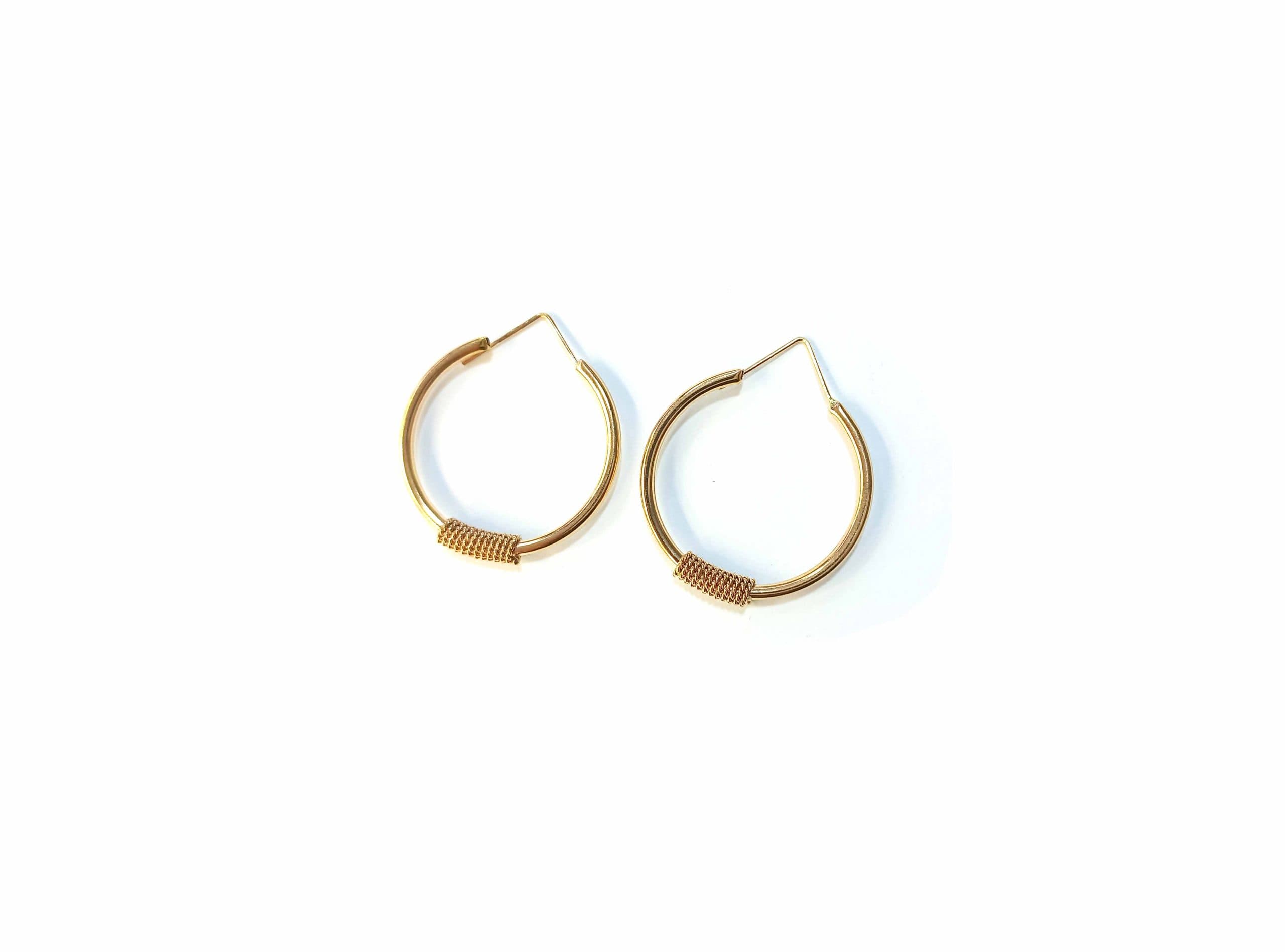 گوشواره طلای 18 عیار حلقه ای مدل 002