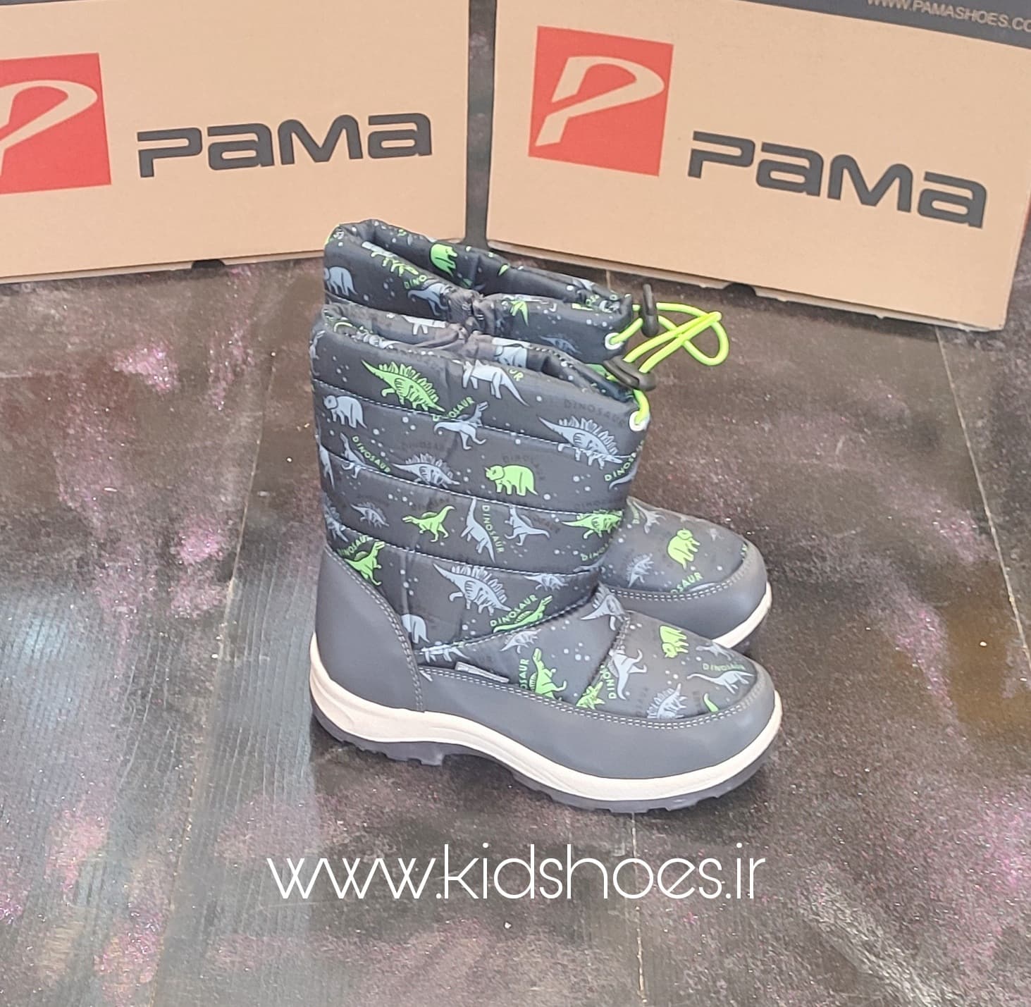 بوت بچگانه گل یخ مدل دایناسور برند پاما Pama — تصویر ۲