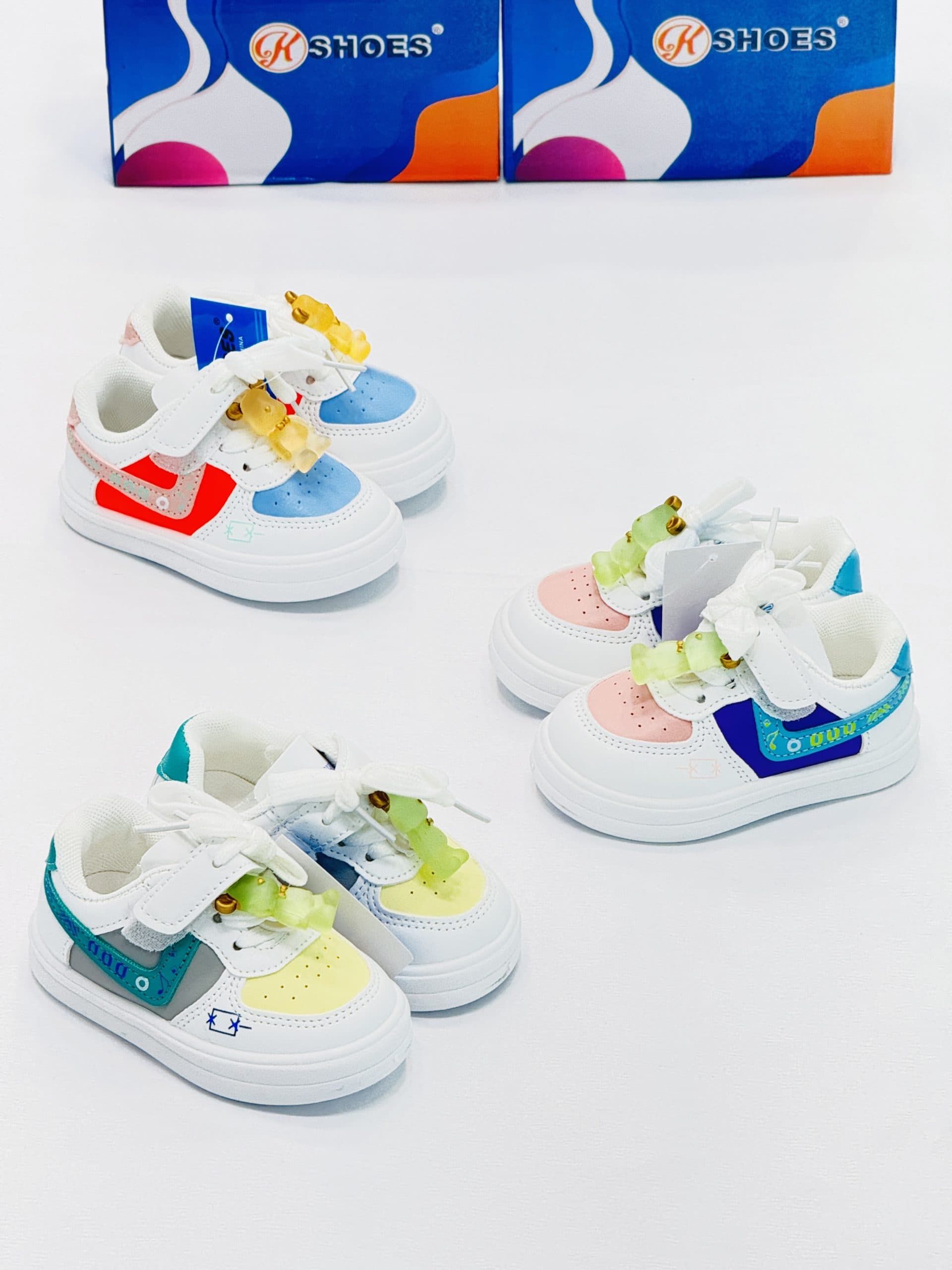 ونس چسبی وارداتی برند K.shoes مدل مداد رنگی — تصویر ۵