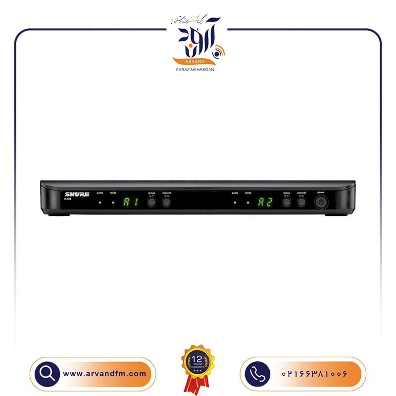 میکروفون یقه ای بیسیم دوتایی BLX188/CVL برند SHURE — تصویر ۱۱