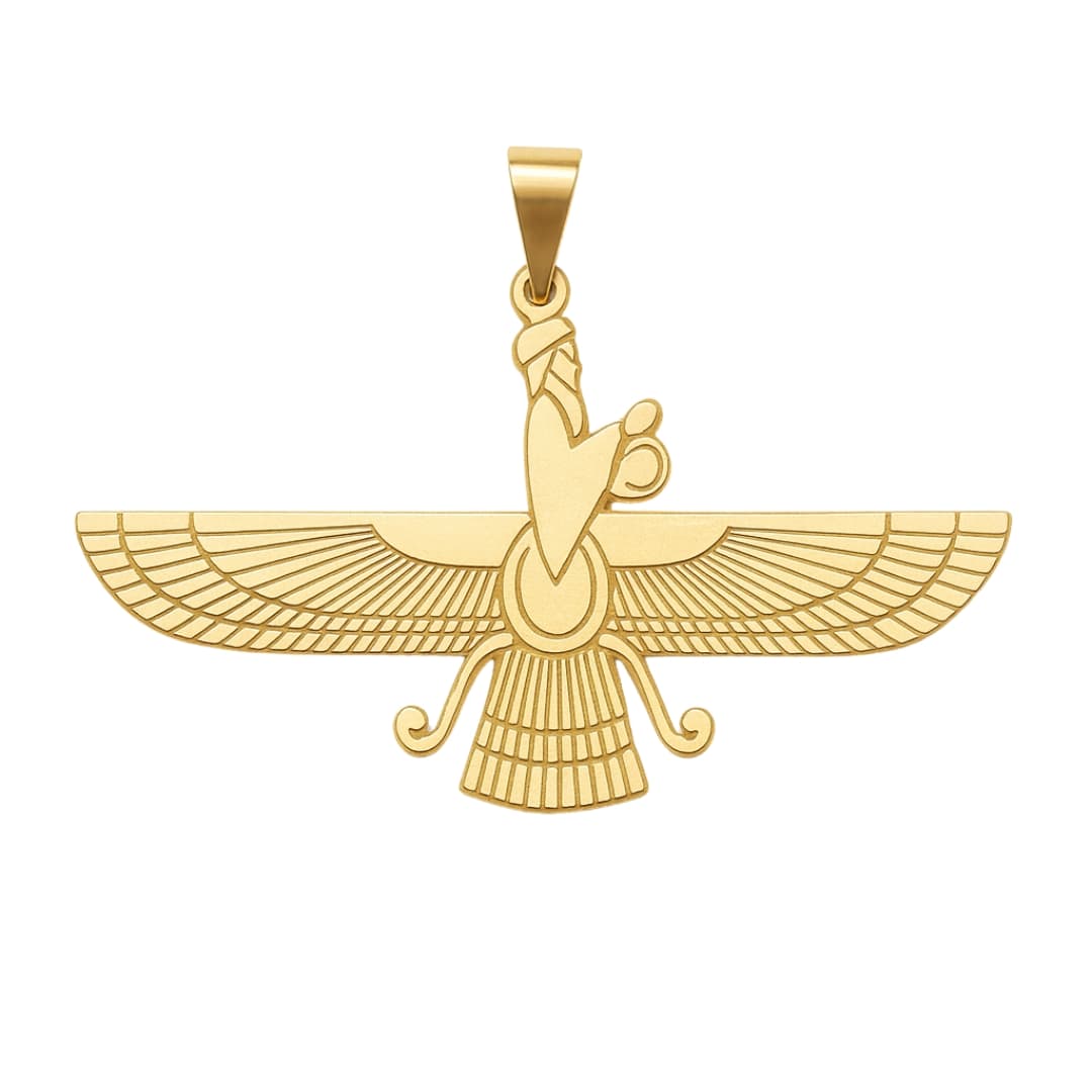 پلاک طلا مدل فروهر 36286