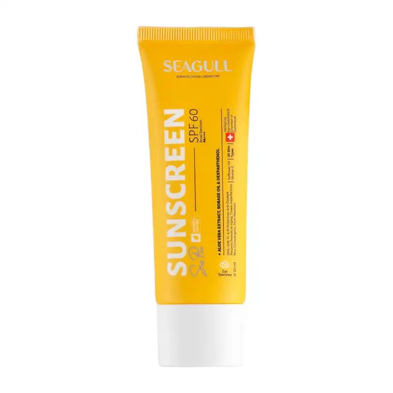 کرم ضد آفتاب SPF60 سی گل بی رنگ مناسب پوست‌های خشک و معمولی ۵۰ میلی‌لیتر — تصویر ۲