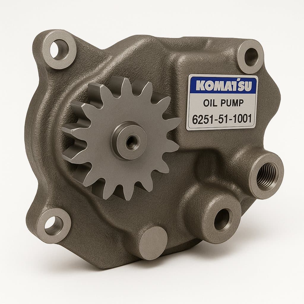 پمپ روغن کامل (OIL PUMP ASS Y) موتور دیزلی کوماتسو/ شماره فنی: 1001-51-6251 — تصویر ۲