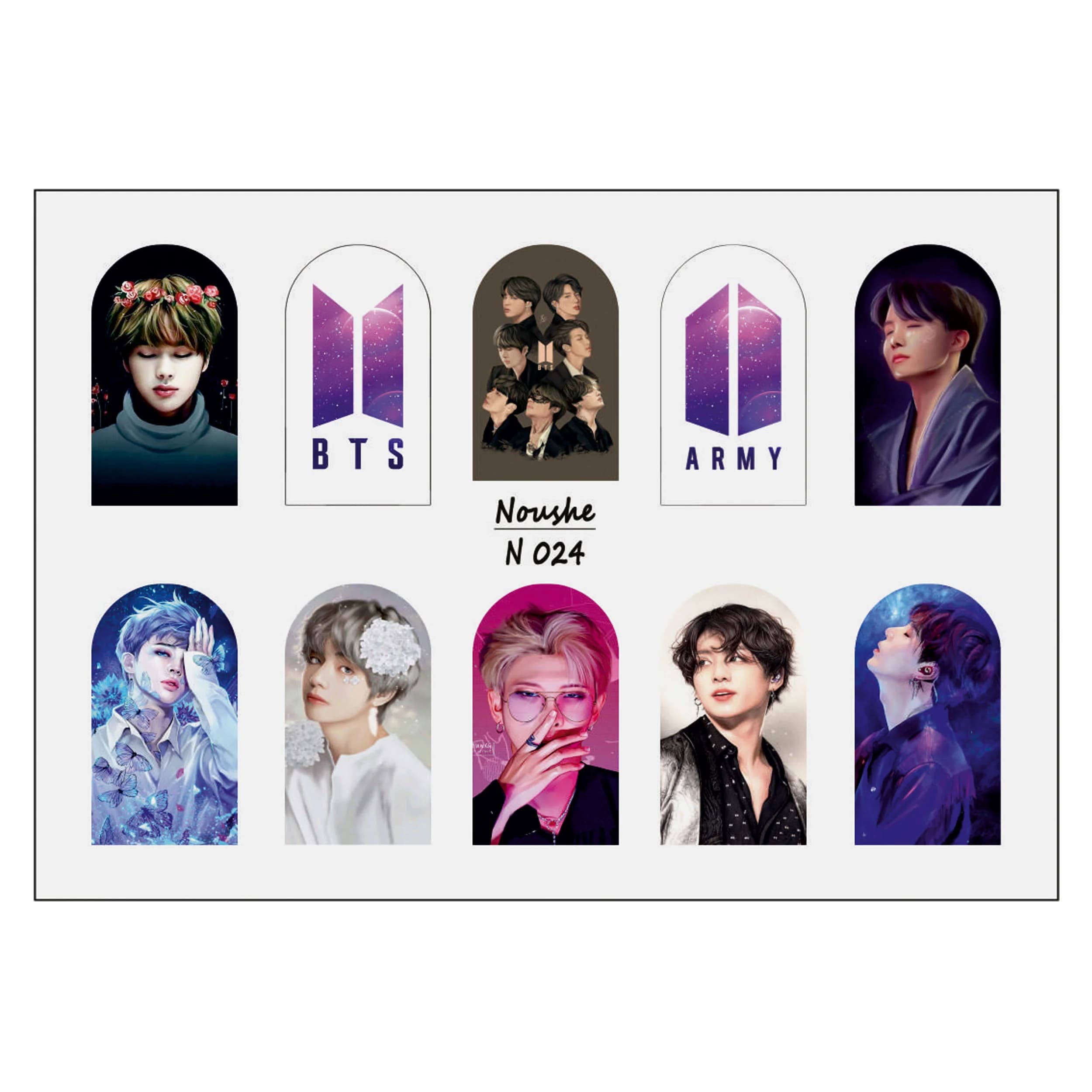لنز ناخن فول کاور BTS و ARMY کد N024 — تصویر ۲