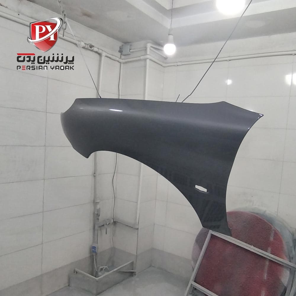 گلگیر جلو پژو 206 خام آستر شرکتی ایساکو + رنگ شده کوره ای — تصویر ۳