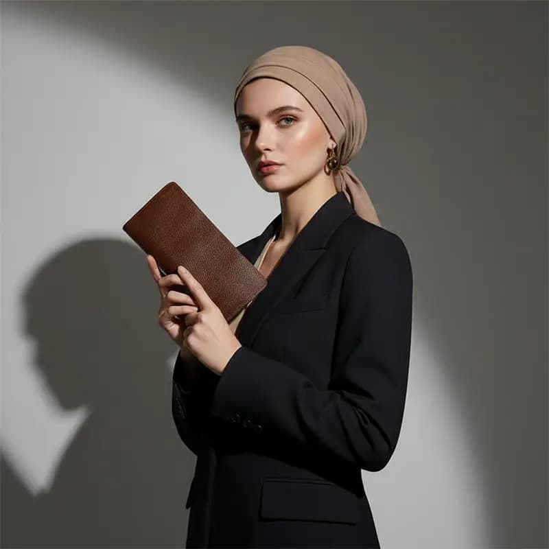 کیف دسته چک مدل جاستین چرم فلوتر — تصویر ۲