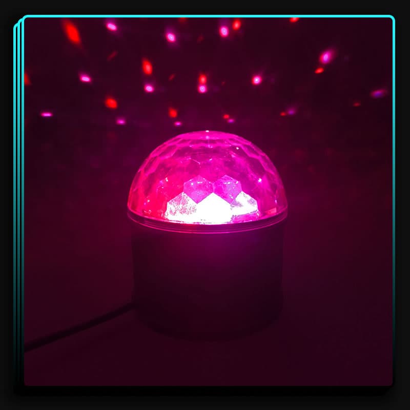 رقص نور چرخشی اسپیکر دارمدل led magic ball light — تصویر ۱۱