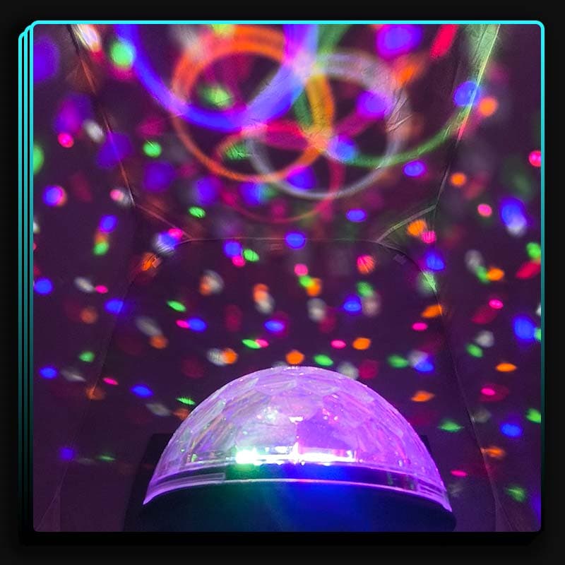 رقص نور چرخشی اسپیکر دارمدل led magic ball light — تصویر ۸