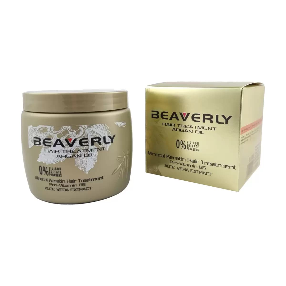 ماسک مو کراتینه و آرگان بدون سولفات بیورلی حجم 1000 میلی beaverly