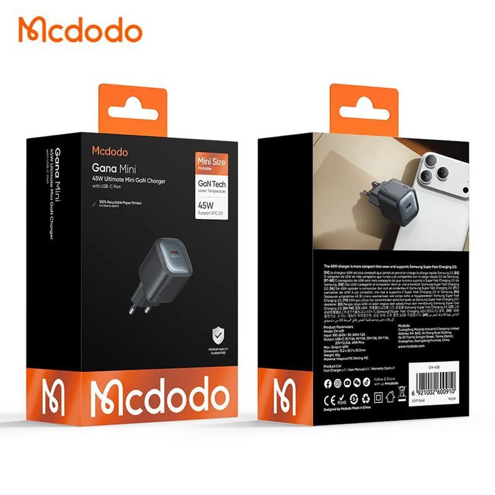 شارژر دیواری 45 وات مک دودو مدل Mcdodo CH-439 — تصویر ۷