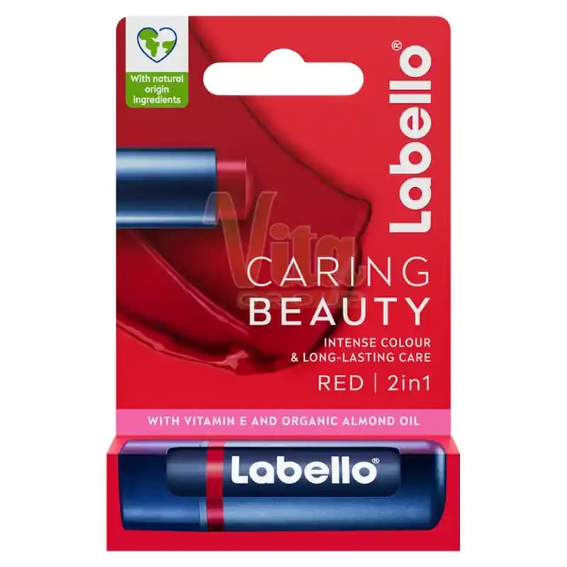بالم لب دو کاره لبلو مدل Caring Beauty red