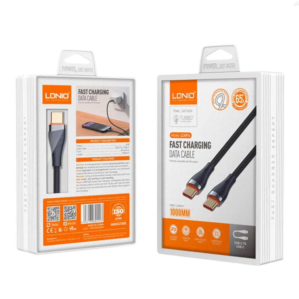 کابل تایپ سی به تایپ سی الدینیو مدل LDNIO LC691c — تصویر ۱۰