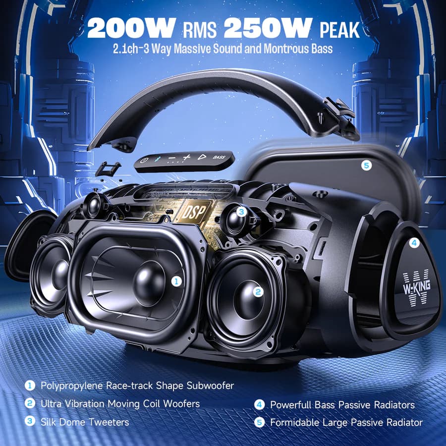 اسپیکر دبلیو کینگ W-king X20 — تصویر ۳