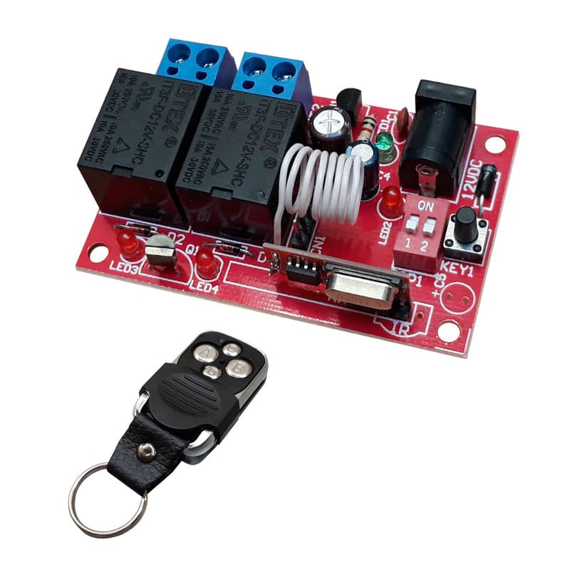 برد و ریموت کنترل دو کانال مدل 433MHZ
