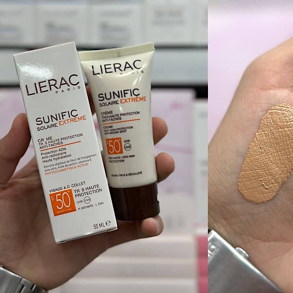 کرم ضد آفتاب رنگی لیراک SPF50 حجم ۵۰ میلی — تصویر ۲