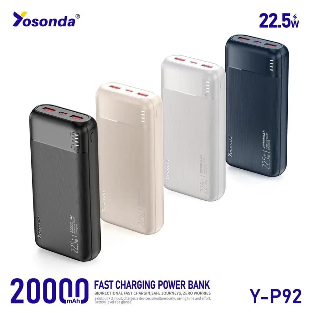 پاوربانک 20000 میلی آمپر یوسوندا مدل Yosonda Y-P92 — تصویر ۶