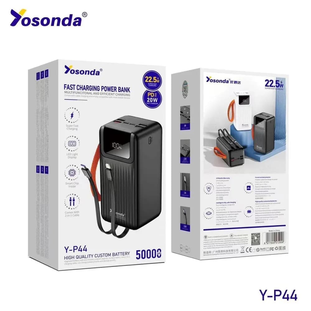 پاوربانک 50000 میلی آمپر یوسوندا مدل Yosonda Y-P44 — تصویر ۴