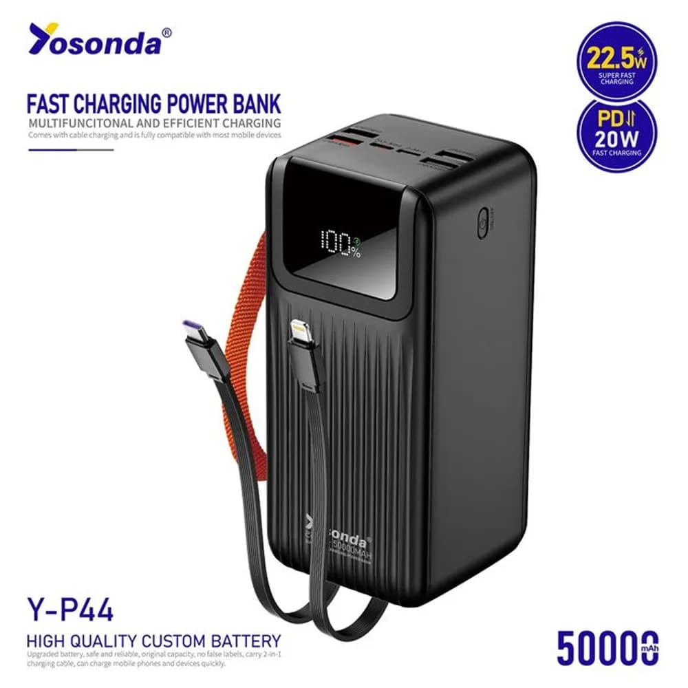 پاوربانک 50000 میلی آمپر یوسوندا مدل Yosonda Y-P44 — تصویر ۲